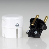 Kopp Schutzkontakt Winkelstecker Arktisweiß 16A 230V für Kabel bis 3x1,5 mm² 1785.0200.7