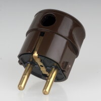 Kopp Schutzkontakt Winkelstecker Braun 16A 230V für...