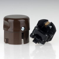 Kopp Schutzkontakt Winkelstecker Braun 16A 230V für Kabel bis 3x1,5 mm² 1785.0600.1