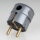 Kopp Schutzkontakt Winkelstecker Silber 16A 230V für Kabel bis 3x1,5 mm² 1785.2000.9