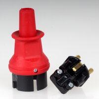 Kopp Schutzkontakt-Stecker mit Knickschutz IP44 Rot Bruchfest 16A 250V 1730.1200.4