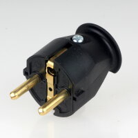 Kopp Schutzkontakt-Stecker Schwarz 16A 250V IP20 für...