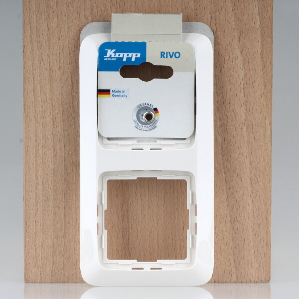 Kopp Rivo Abdeckrahmen 2-fach Weiß ähnlich RAL 9010 150x80 mm IP20 4042.1706.8
