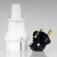 Kopp Schutzkontakt-Stecker Weiß IP44 16A 250V für Kabel bis 3x1,5 mm² 1730.0200.7