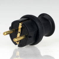 Kopp Schutzkontakt-Stecker Schwarz IP44 16A 250VAC...