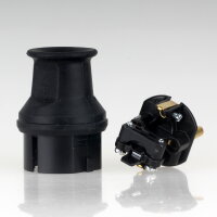 Kopp Schutzkontakt-Stecker Schwarz IP44 16A 250VAC für Kabel bis 3x1,5 mm² 1797.1600.5