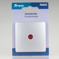 Kopp Paris Kontrollschalter Silber beleuchtet 10A 250VAC...