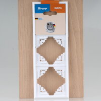 Kopp Malta Abdeckrahmen 3-fach Arktisweiß 224x80 mm...