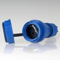 PCE Schutzkontaktkupplung blau IP66/IP68 druckwasserdicht...
