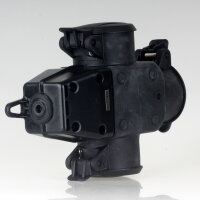 Unitec Gummi Schutzkontakt 3-Wege-Kupplung 16A 250V mit Klappdeckel IP44 schwarz 44220L
