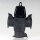 Unitec Gummi Schutzkontakt 3-Wege-Kupplung 16A 250V mit Klappdeckel IP44 schwarz 44220L