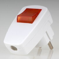 Unitec Schutzkontakt-Winkelstecker weiß mit...