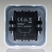 Unitec Serienschalter Aufputz Alpinweiß 10AX / 250V IP20 VDE 42011L