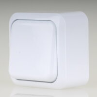 Unitec Taster Aufputz Alpinweiß 10AX / 250V IP20...